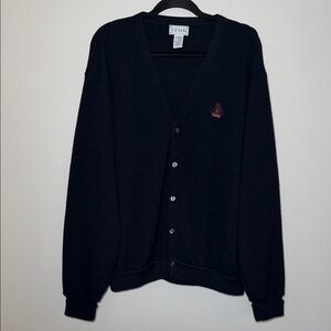Vintage Izod Navy Blue Cardigan Sweater